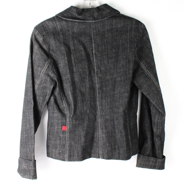 Ateliers Rare Toggery Black Denim Snap Button Jacket Women's XS
