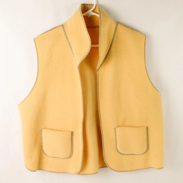 Unbranded Yellow Fleece Vest Women's Size Large