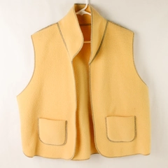 Unbranded Yellow Fleece Vest Women's Size Large