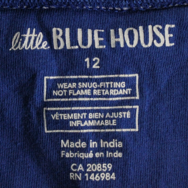 Little Blue House One Piece Body Suit Unicorn Pajamas Kid's Size 12