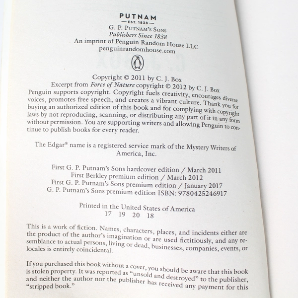 Cold Wind by C. J. Box Paperback Joe Picket Novel 2017