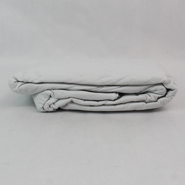 Brilliant Home Design 60" White Quilted Table Protector - Vinyl & Polyester