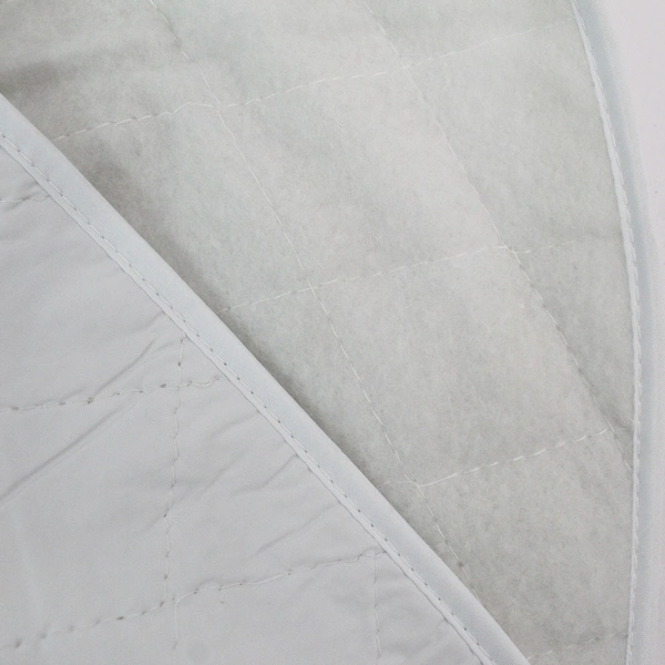 Brilliant Home Design 60" White Quilted Table Protector - Vinyl & Polyester