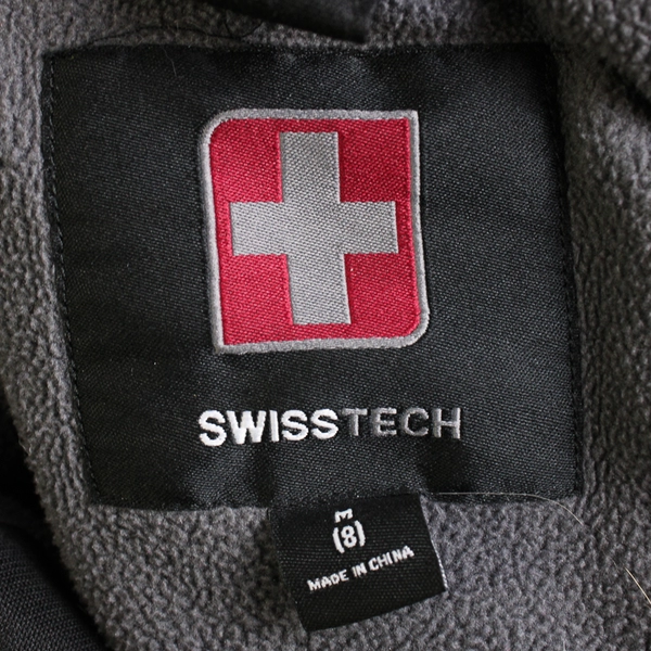 Swiss+Tech Fleece Lined Black and Neon Green Jacket Youth Size Medium 8