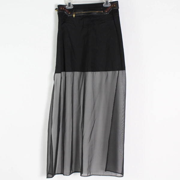 Madcap Sheer Black Skirt Belt Accessory Women's Size Small
