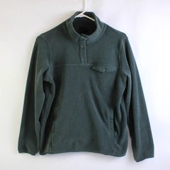32 Degrees Heat Forest Green Fleece Snap Pullover Women's Size XS