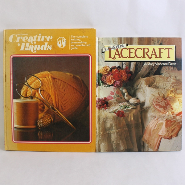 Lot Of 2 Hardcover Craft Books: Learn Lacecraft & Greystone's Creative Hands