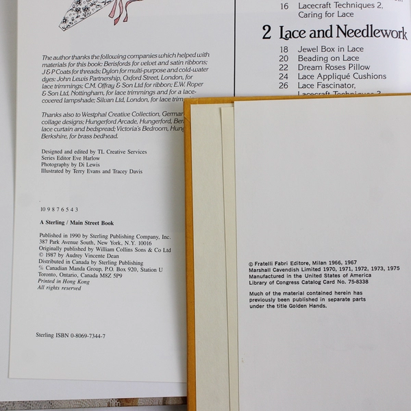 Lot Of 2 Hardcover Craft Books: Learn Lacecraft & Greystone's Creative Hands