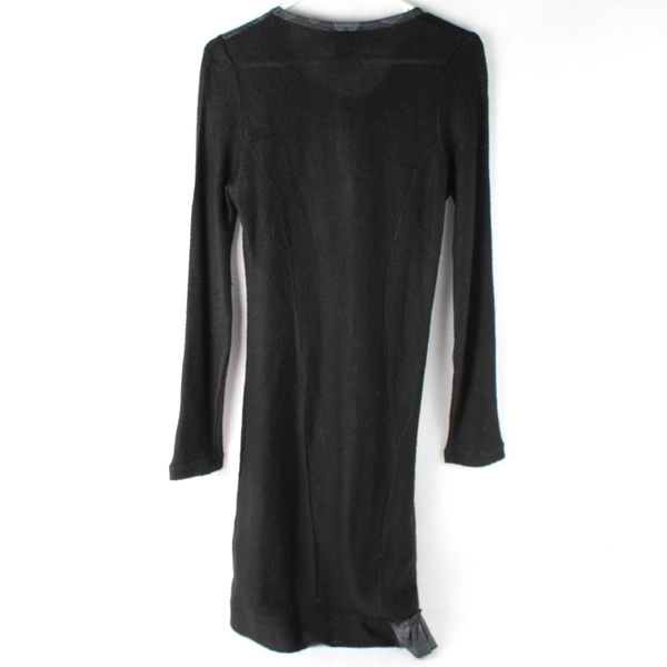 Moka Sport Black and Gray Knit Patchwork Dress Women's Small Flawed