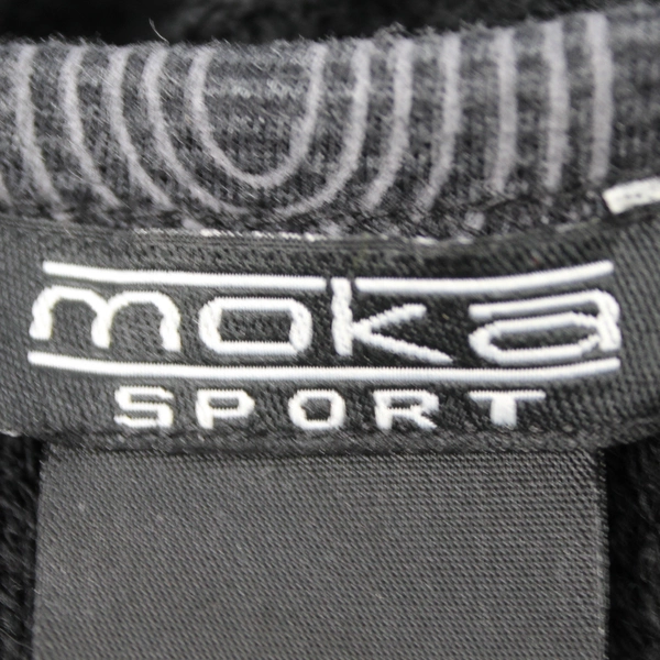 Moka Sport Black and Gray Knit Patchwork Dress Women's Small Flawed