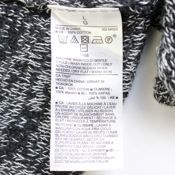 Old Navy Black and White Open-Front Knit Cardigan Women's Large