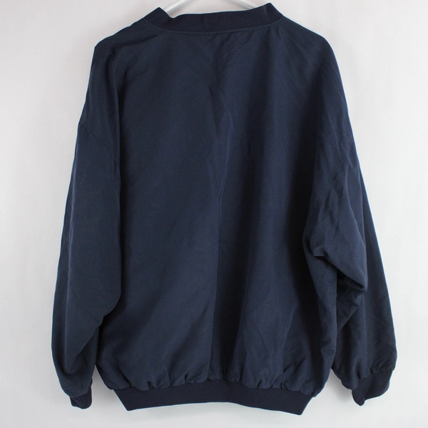 Vintage Vantage Mens Franz Navy Blue Windbreaker Pullover V Neck Sweater Size XL
