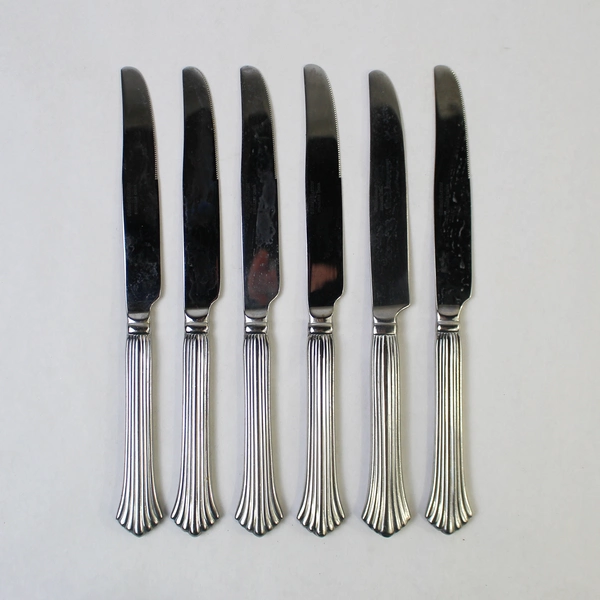 6-pc Reed & Barton Birch Hall Dinner Knives Stainless Steel Flatware