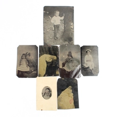 Lot of 7 Antique Tintype Photos