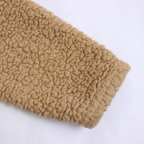 American Eagle Beige Fleece Cropped Zip-Up Jacket Women's Size Small