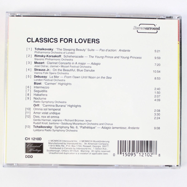 Set of 4 Classics For Lovers Surround Sound CDs 1993 Classical Heritage