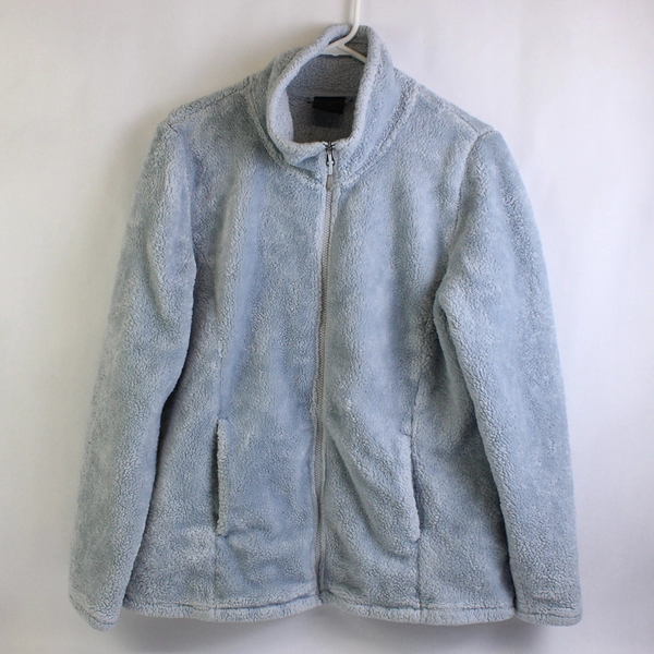32 Degrees Heat Light Blue Fleece Zip-Up Jacket Women's Size XL