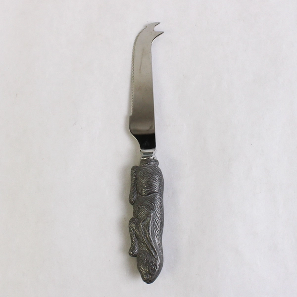 VTG Arthur Court Rabbit Bunnies 2 Prong Hollow Cheese Spreader Serrated Server