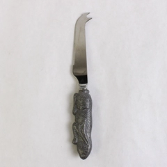 VTG Arthur Court Rabbit Bunnies 2 Prong Hollow Cheese Spreader Serrated Server