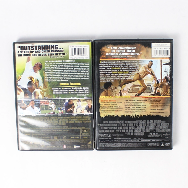 Lot of 2 Dwayne The Rock Johnson DVDs The Rundown & Gridiron Gang PG-13