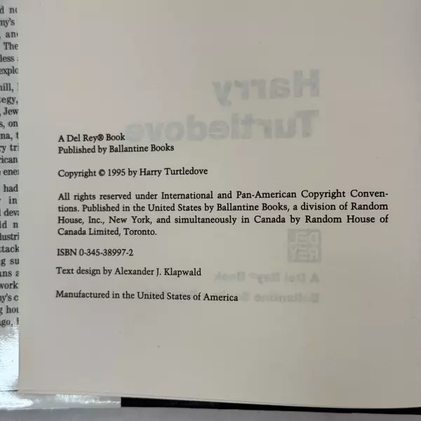 Tilting the Balance by Harry Turtledove 1995 Hardcover