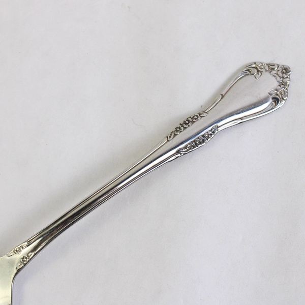 Set of 2 Mansfield Wm A Rogers Oneida Stainless Deluxe Serving Spoons 8 3/8"