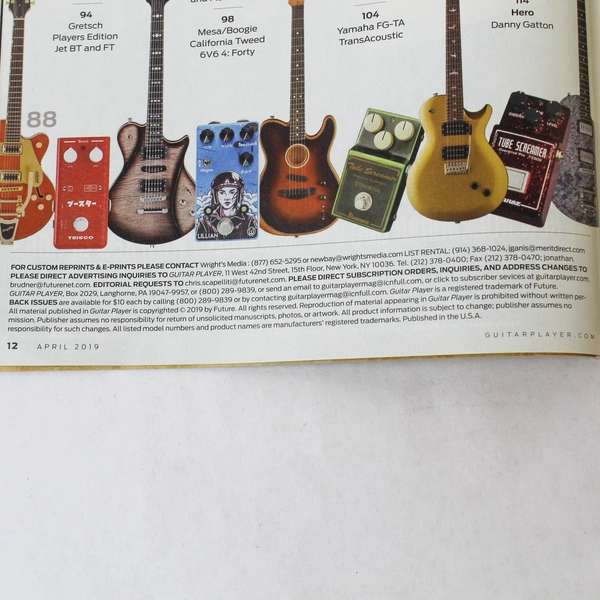 Guitar Player Magazine April 2019 Dweezil Zappa Steve Hackett Queensryche