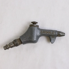 Vintage Lincoln Compressed Air Blow Gun 840 with Gas Nipple Thumb Button Brass