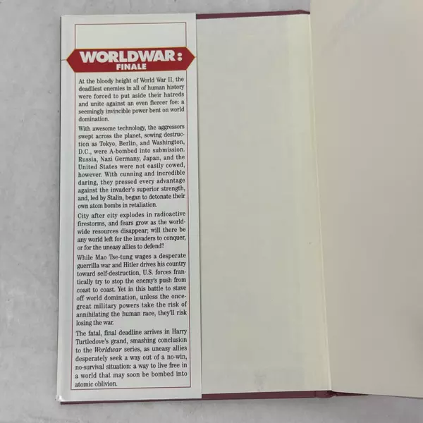 Worldwar Striking the Balance by Harry Turtledove 1996 Hardcover