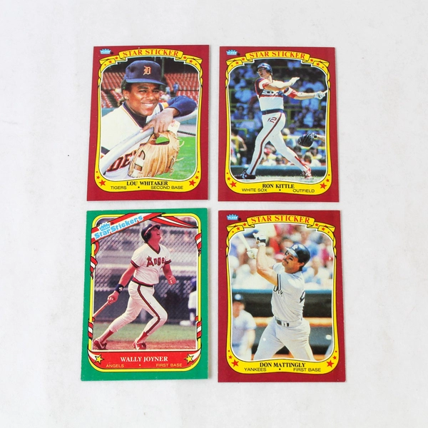 Lot of 28 1987 Fleer Star Stickers MLB Baseball Cards - Very Good Condition