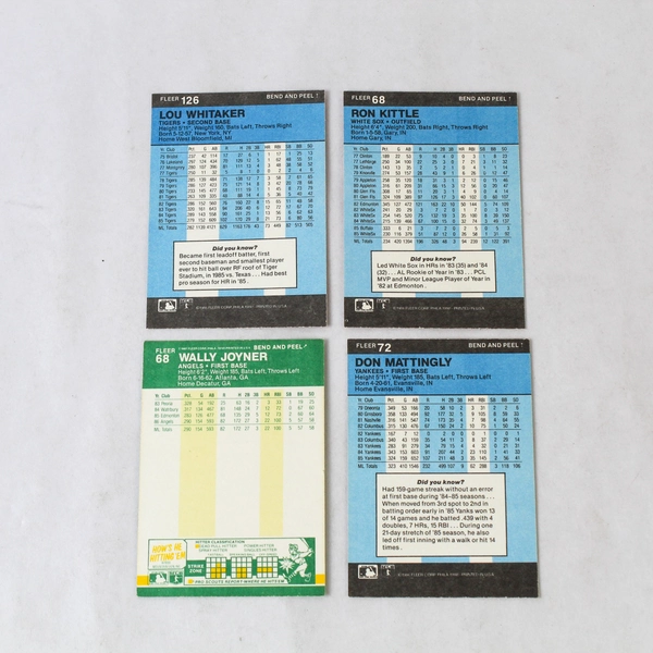 Lot of 28 1987 Fleer Star Stickers MLB Baseball Cards - Very Good Condition