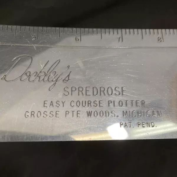 Vtg Dockley's Spredrose Easy Ship Marine Course Plotter Tool 20" - Pre-Owned