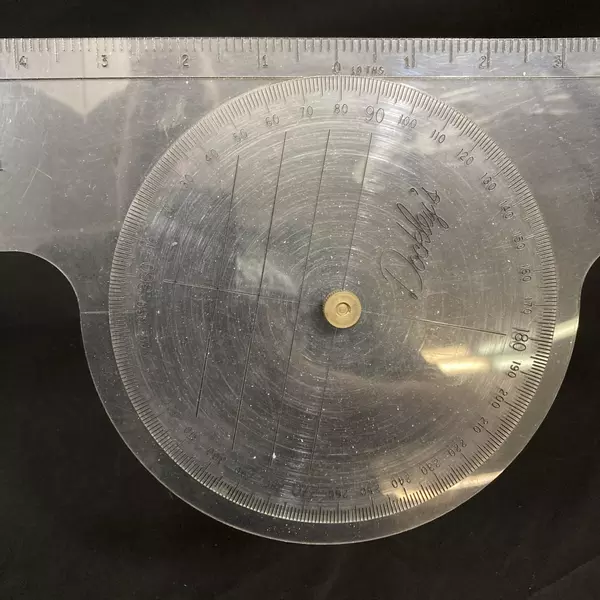 Vtg Dockley's Spredrose Easy Ship Marine Course Plotter Tool 20" - Pre-Owned