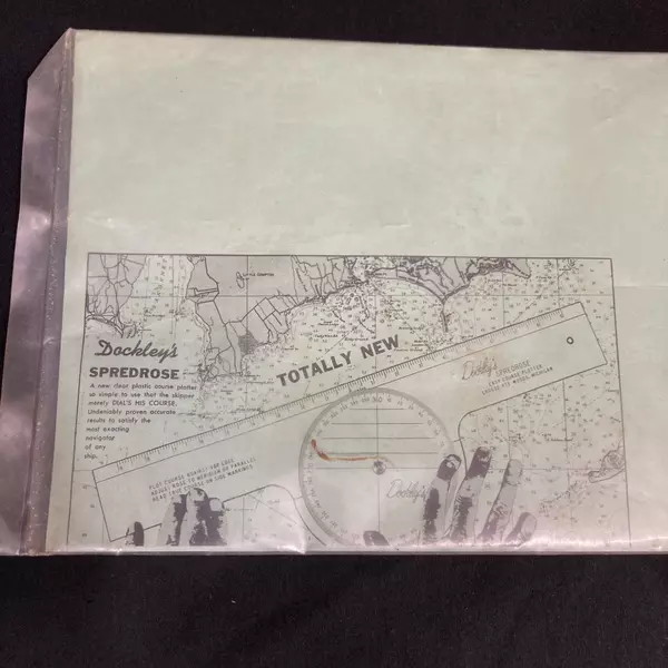 Vtg Dockley's Spredrose Easy Ship Marine Course Plotter Tool 20" - Pre-Owned