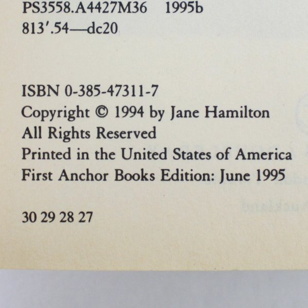 A Map of the World: A Novel by Jane Hamilton 1995 Trade Paperback