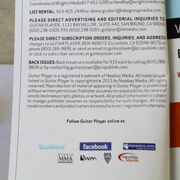 Guitar Player Magazine May 2015 Angus Young AC/DC Arlen Roth Pre-Owned