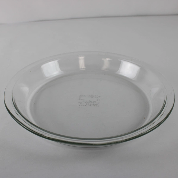 Lot of 2 Vintage Pyrex 209 Pie Plate Dishes Clear Glass 9in