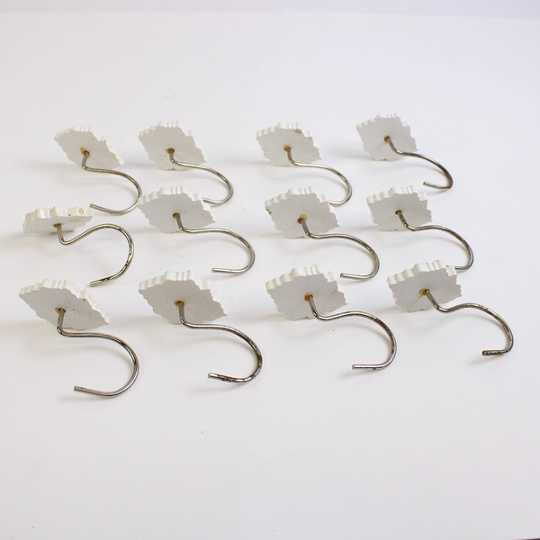Set of 12 Decorative Victoria Shower Curtain Rod S Hooks