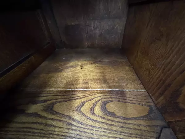 Antique Barley Twist Tiger Oak Buffet Sideboard Carved Detail Vintage Charm