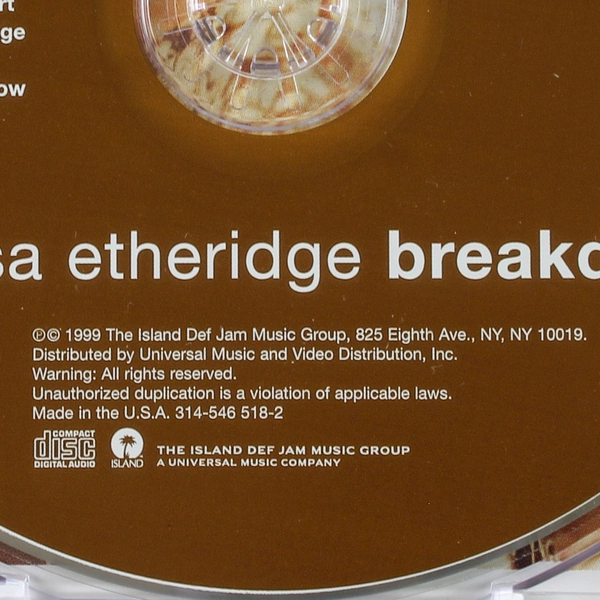Melissa Etheridge "Breakdown" CD 1999 Island Def Jam - Good Condition