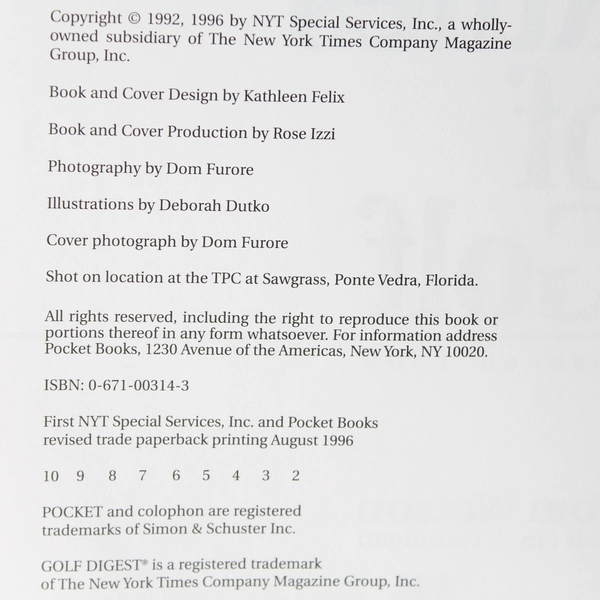 The Rules of Golf Through 1999 by Tom Watson 1996 Paperback