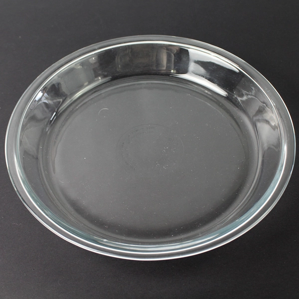 Unmarked 9" 0.75 Qt Clear Glass Pie Plate Bakeware