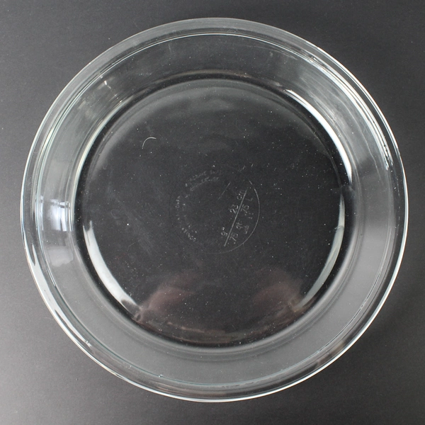 Unmarked 9" 0.75 Qt Clear Glass Pie Plate Bakeware