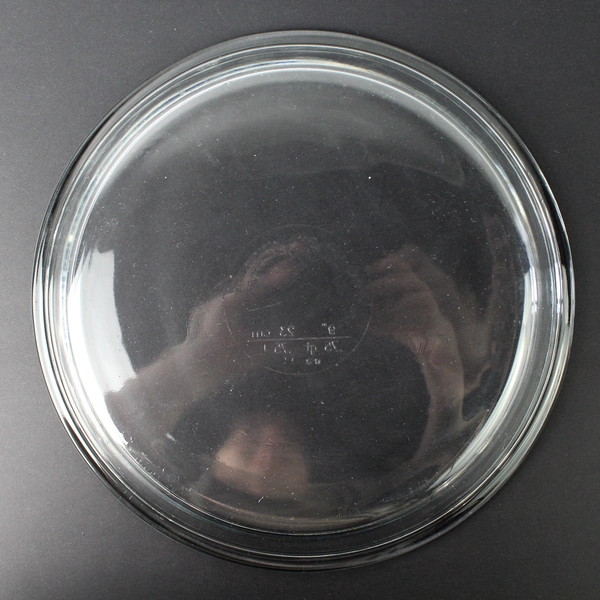 Unmarked 9" 0.75 Qt Clear Glass Pie Plate Bakeware