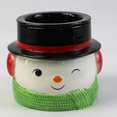 2 Piece Hallmark Ceramic Snowman Dip Chiller