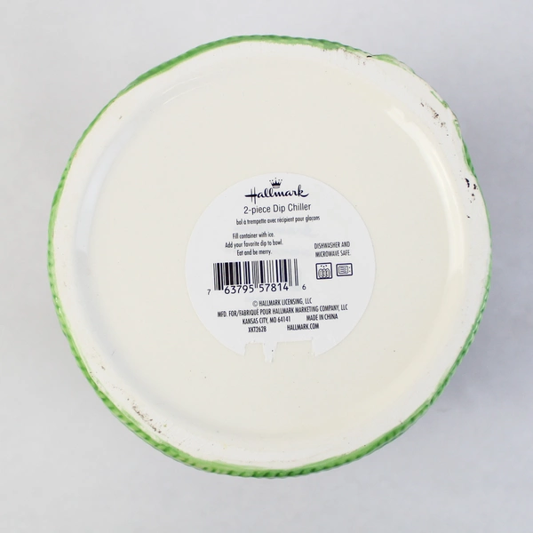 2 Piece Hallmark Ceramic Snowman Dip Chiller