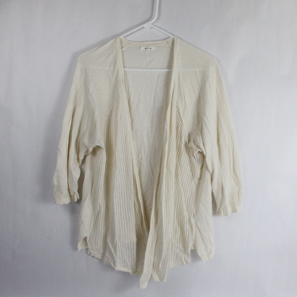Maurices Women's Ivory Knit Cardigan Open Style Sweater Size 2