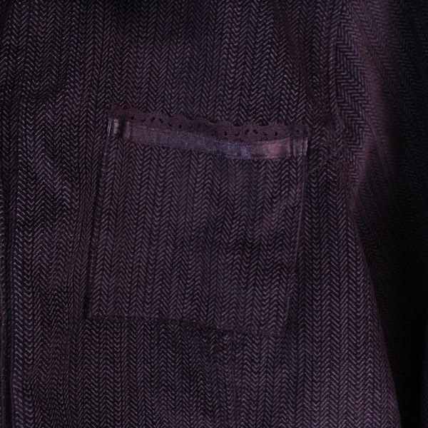 Pappagallo Violet Button-Up Jacket with Lace Pocket Detail, Women's M