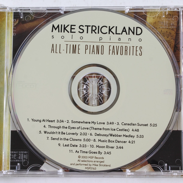 All Time Piano Favorites CD by Mike Strickland, 2003 MSP Records