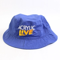 Acrylic Live Bucket Hat Solid Dark Blue 100% Cotton One Size